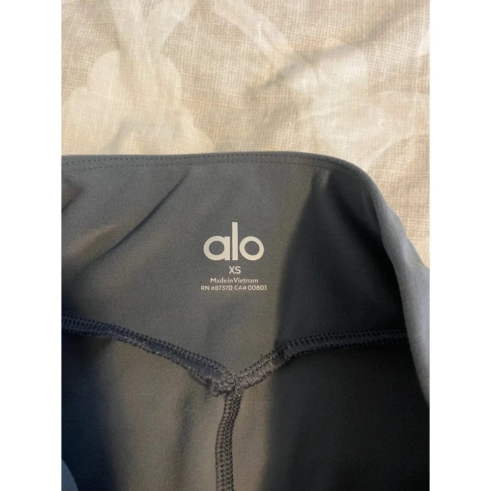 Alo Yoga High Waist Leggings Steel Grey Athletic Workout Athleisure Size xs soft
